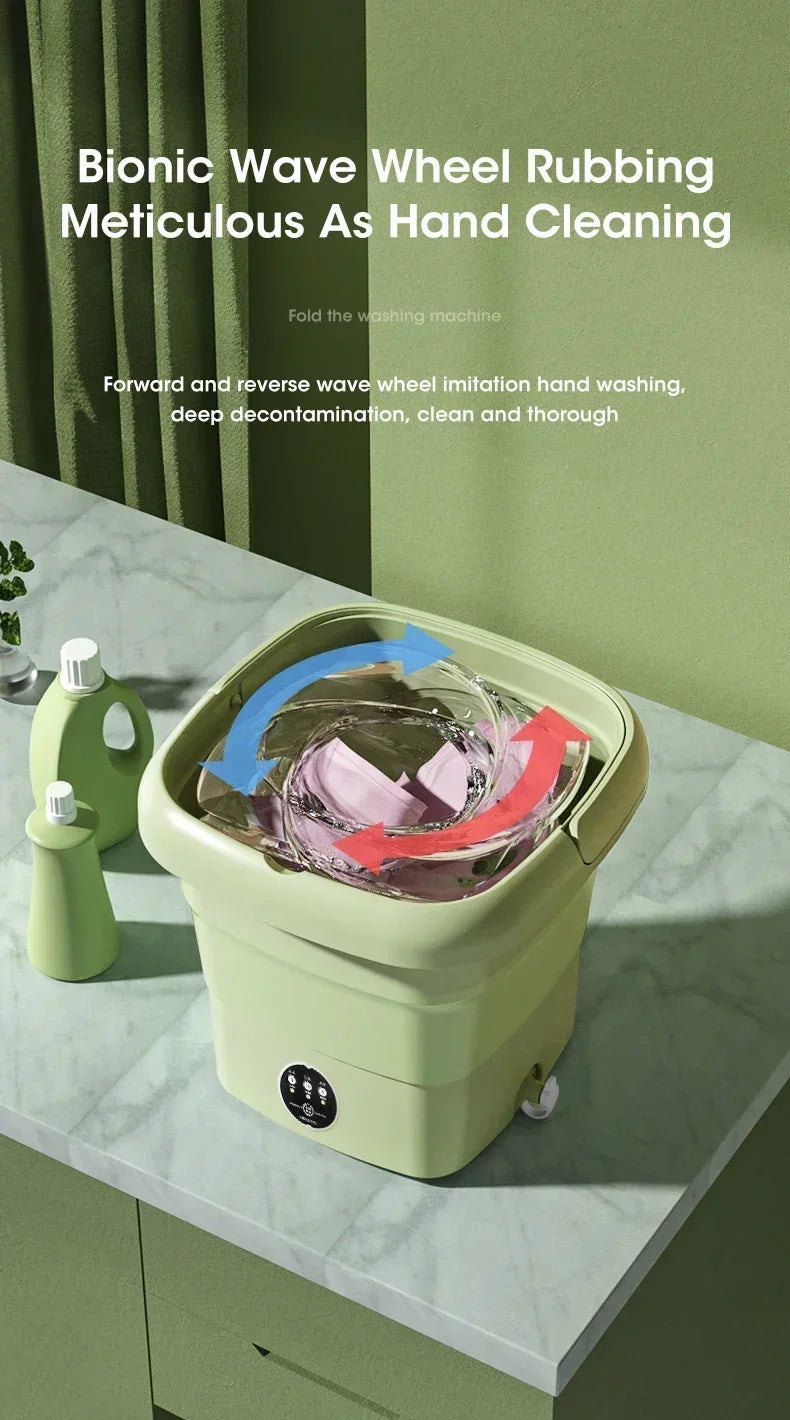 Portable Folding Washing Machine: For Clothes & Socks