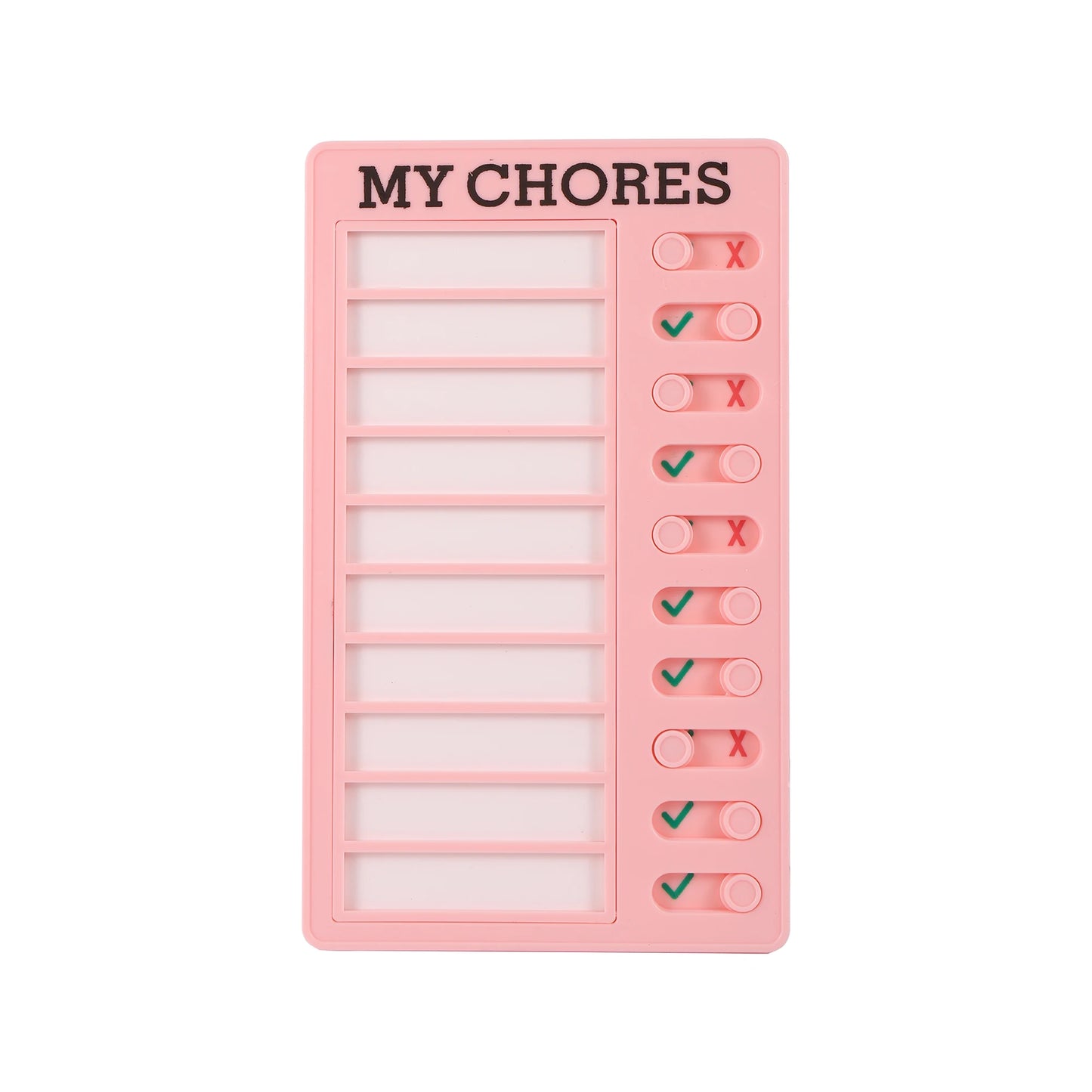 Reusable My Chores Checklist Daily Planner Memo Plastic Board Chore Chart Responsibility Behavior for Kid Self-discipline Card