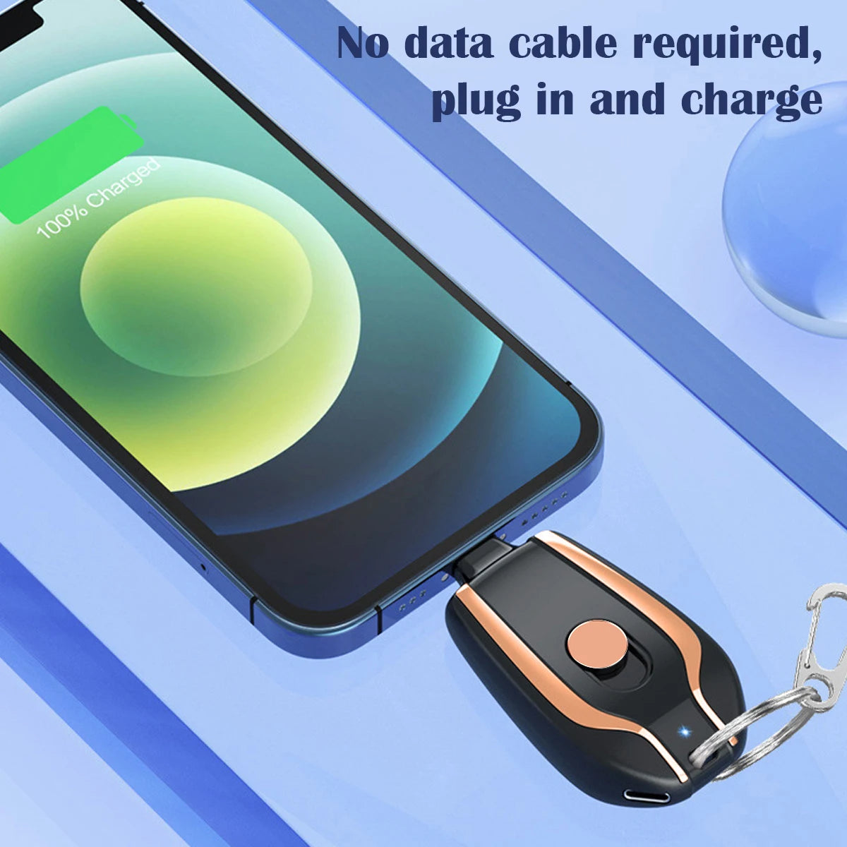 Portable Keychain Charger for Android - Durable Type-C Mini Emergency Power