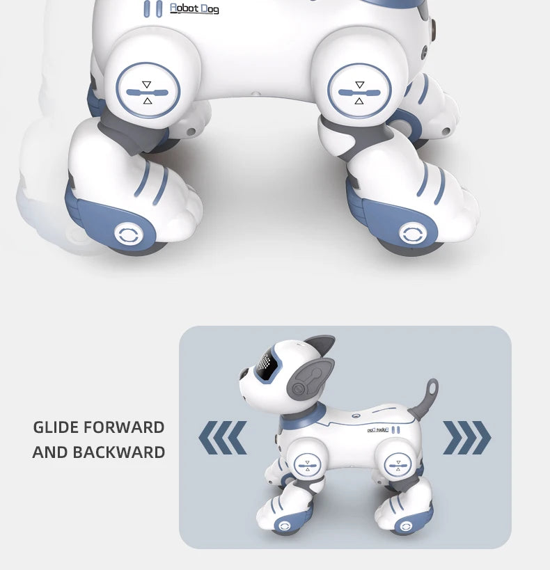 "Smart Intelligence Remote Control Robot Dog - Voice Command, Programmable, Touch-Sense, Music & Stunt Toy