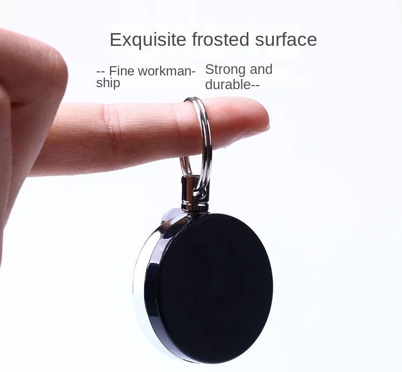 Stainless Steel Wire Rope Elastic Keychain Recoil Sporty Retractable Alarm Key Ring Anti Lost Yoyo Ski Pass ID Card