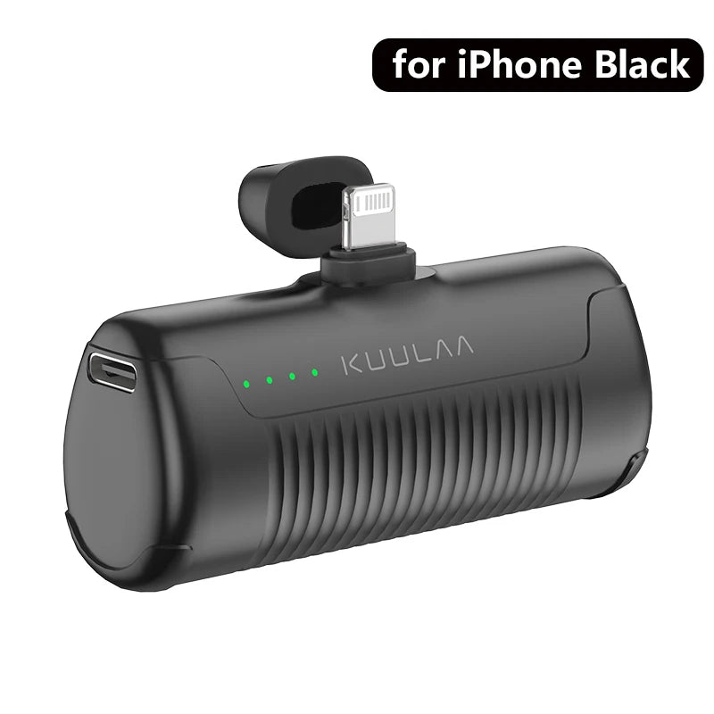 KUULAA Mini Power Bank 4500mAh - Portable Charger for iPhone 16 15 14 13 Pro Max & Samsung/Xiaomi - External Battery PowerBank