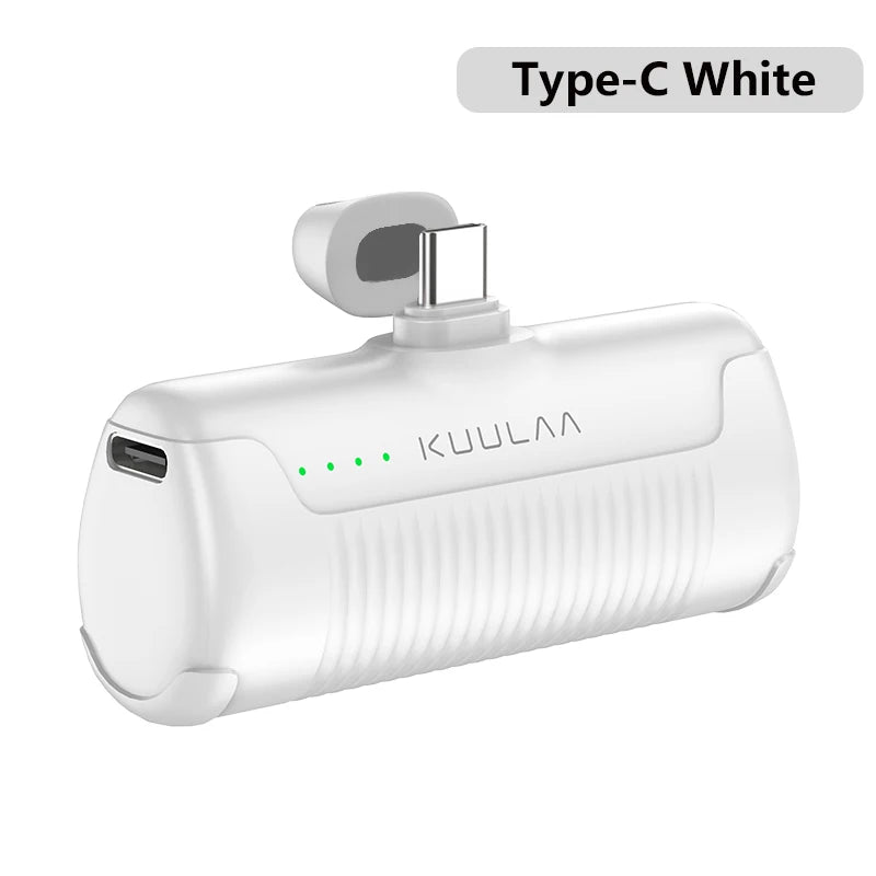 KUULAA Mini Power Bank 4500mAh - Portable Charger for iPhone 16 15 14 13 Pro Max & Samsung/Xiaomi - External Battery PowerBank