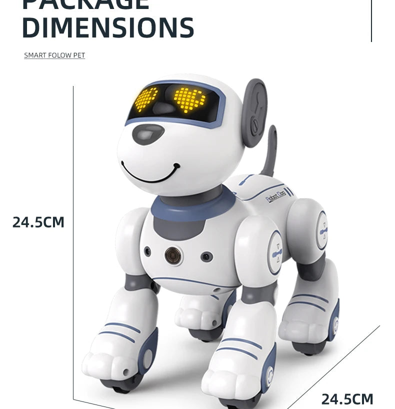 "Smart Intelligence Remote Control Robot Dog - Voice Command, Programmable, Touch-Sense, Music & Stunt Toy