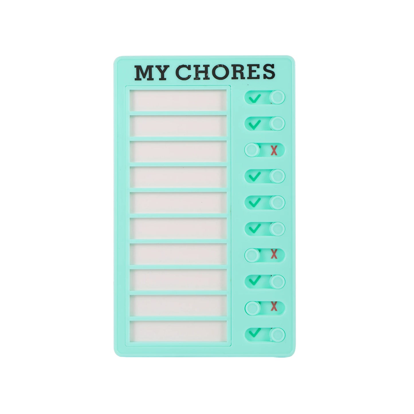 Reusable My Chores Checklist Daily Planner Memo Plastic Board Chore Chart Responsibility Behavior for Kid Self-discipline Card