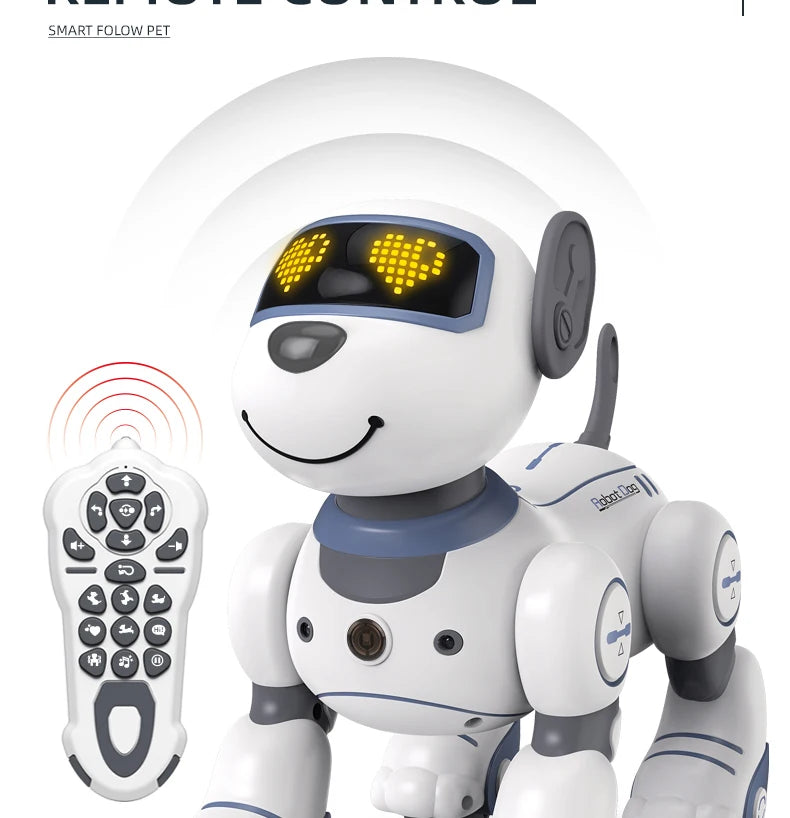 "Smart Intelligence Remote Control Robot Dog - Voice Command, Programmable, Touch-Sense, Music & Stunt Toy