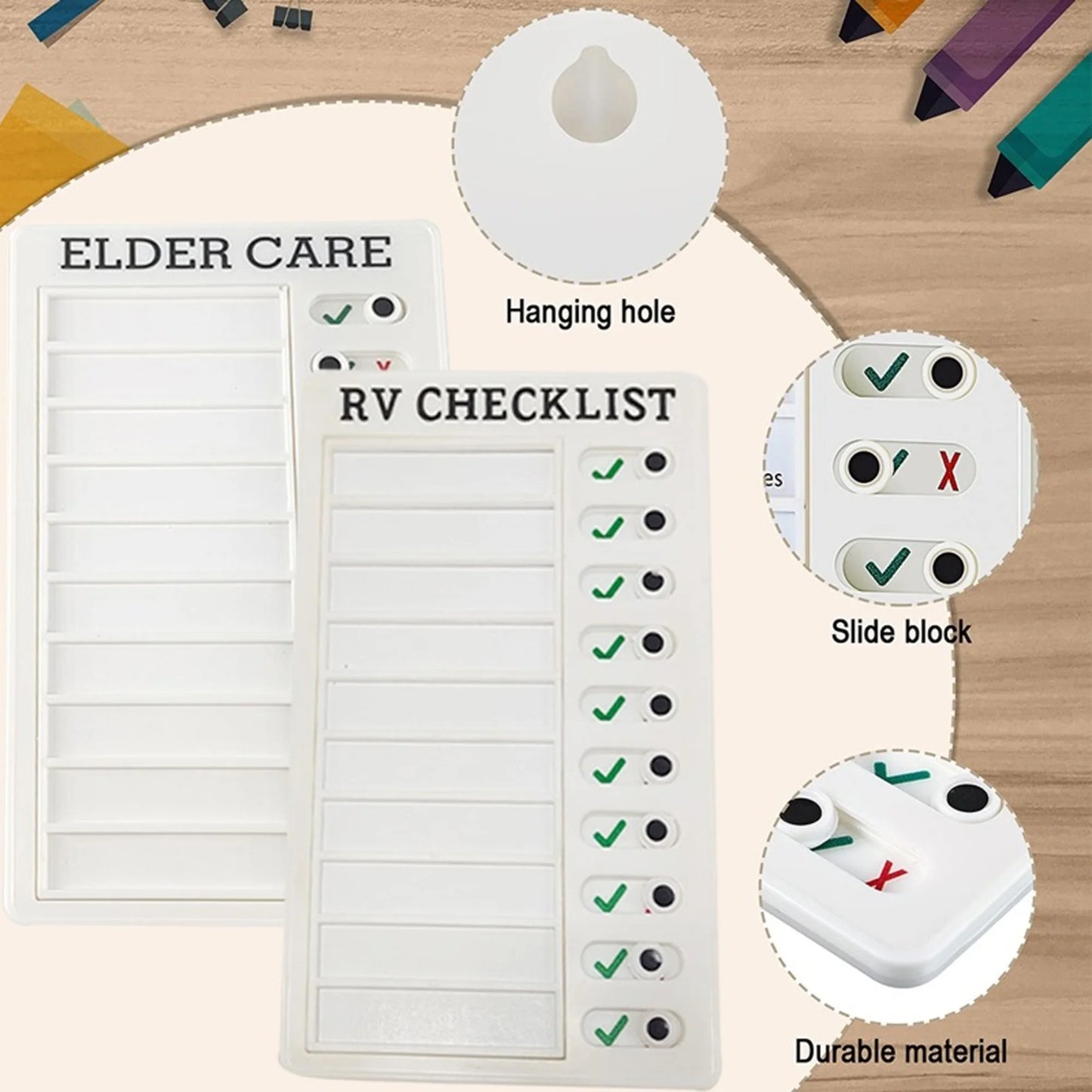 Reusable My Chores Checklist Daily Planner Memo Plastic Board Chore Chart Responsibility Behavior for Kid Self-discipline Card