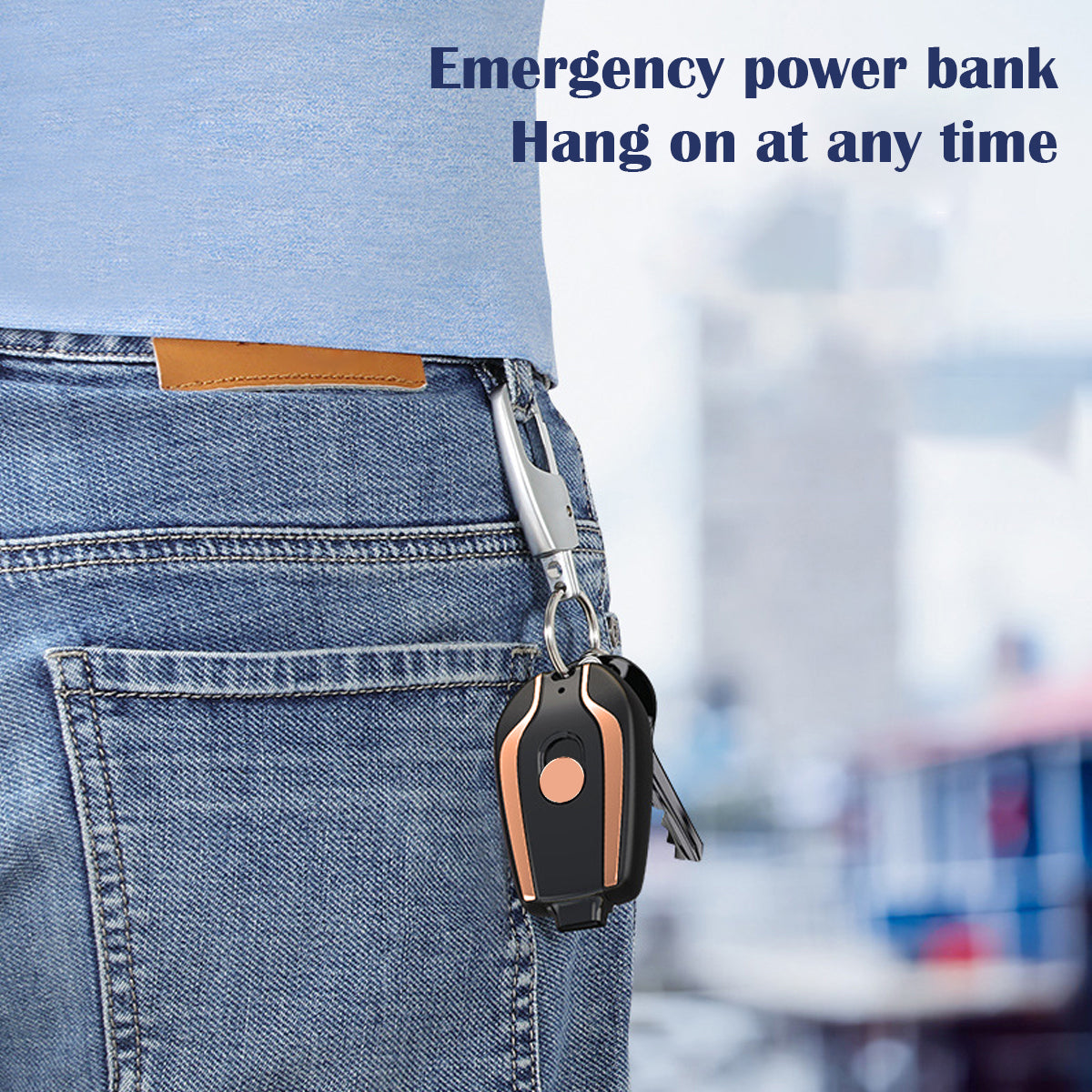 Portable Keychain Charger for Android - Durable Type-C Mini Emergency Power