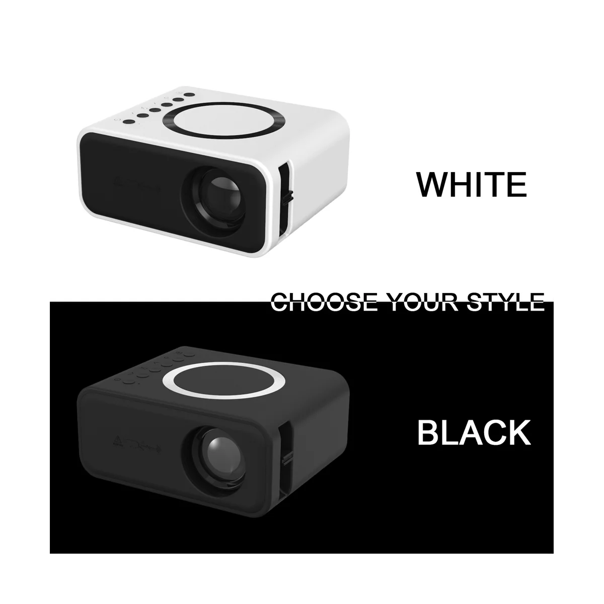 WiFi Mini Projector YT300 LED Projector 320X240 Portable Home Theater USB Wireless Sync Screen Supported 1080P-US Plug A