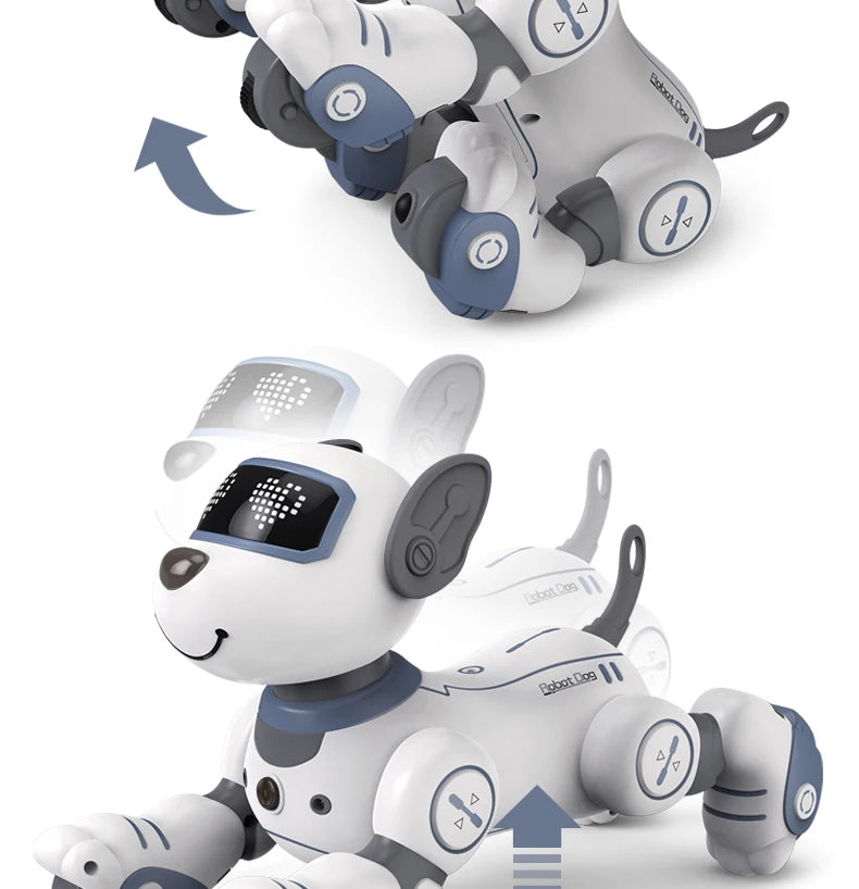 "Smart Intelligence Remote Control Robot Dog - Voice Command, Programmable, Touch-Sense, Music & Stunt Toy