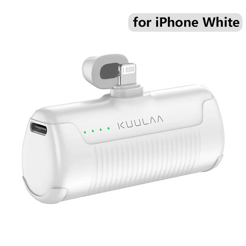 KUULAA Mini Power Bank 4500mAh - Portable Charger for iPhone 16 15 14 13 Pro Max & Samsung/Xiaomi - External Battery PowerBank