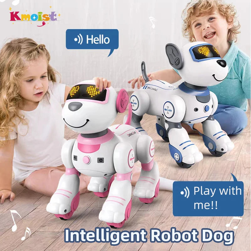 "Smart Intelligence Remote Control Robot Dog - Voice Command, Programmable, Touch-Sense, Music & Stunt Toy