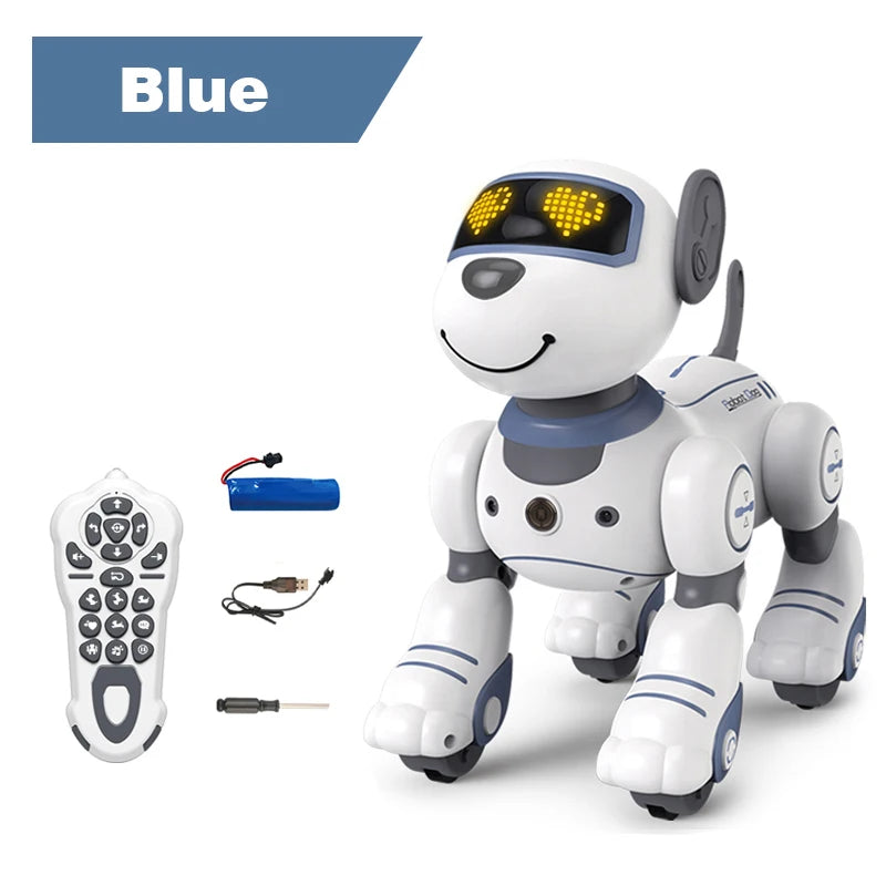 "Smart Intelligence Remote Control Robot Dog - Voice Command, Programmable, Touch-Sense, Music & Stunt Toy