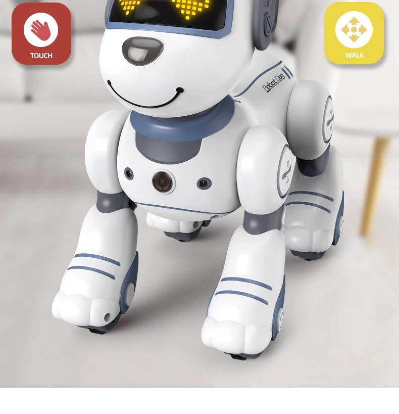 "Smart Intelligence Remote Control Robot Dog - Voice Command, Programmable, Touch-Sense, Music & Stunt Toy