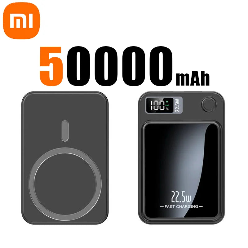 Xiaomi Mijia Magnetic Wireless 50000mah Power Bank Fast Charger For Magsafe Portable Auxiliary Battery Pack For Iphone Huawei