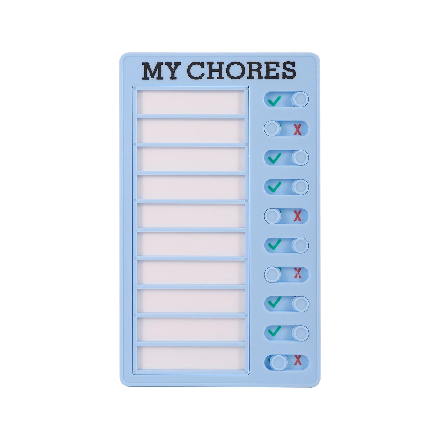 Reusable My Chores Checklist Daily Planner Memo Plastic Board Chore Chart Responsibility Behavior for Kid Self-discipline Card