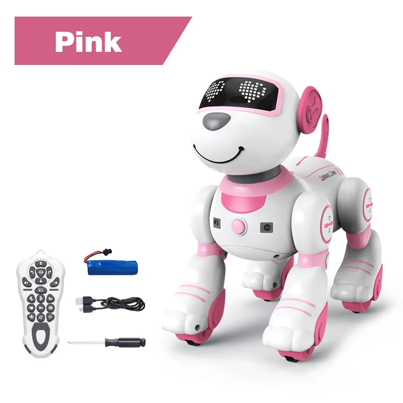 "Smart Intelligence Remote Control Robot Dog - Voice Command, Programmable, Touch-Sense, Music & Stunt Toy