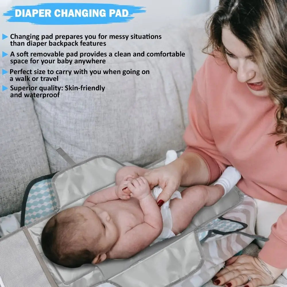 Portable Diaper Changing Pad | Waterproof Baby Changing Station Kit | Travel Essentials