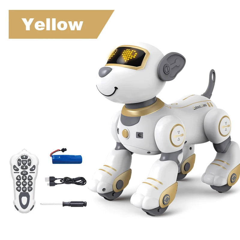 "Smart Intelligence Remote Control Robot Dog - Voice Command, Programmable, Touch-Sense, Music & Stunt Toy