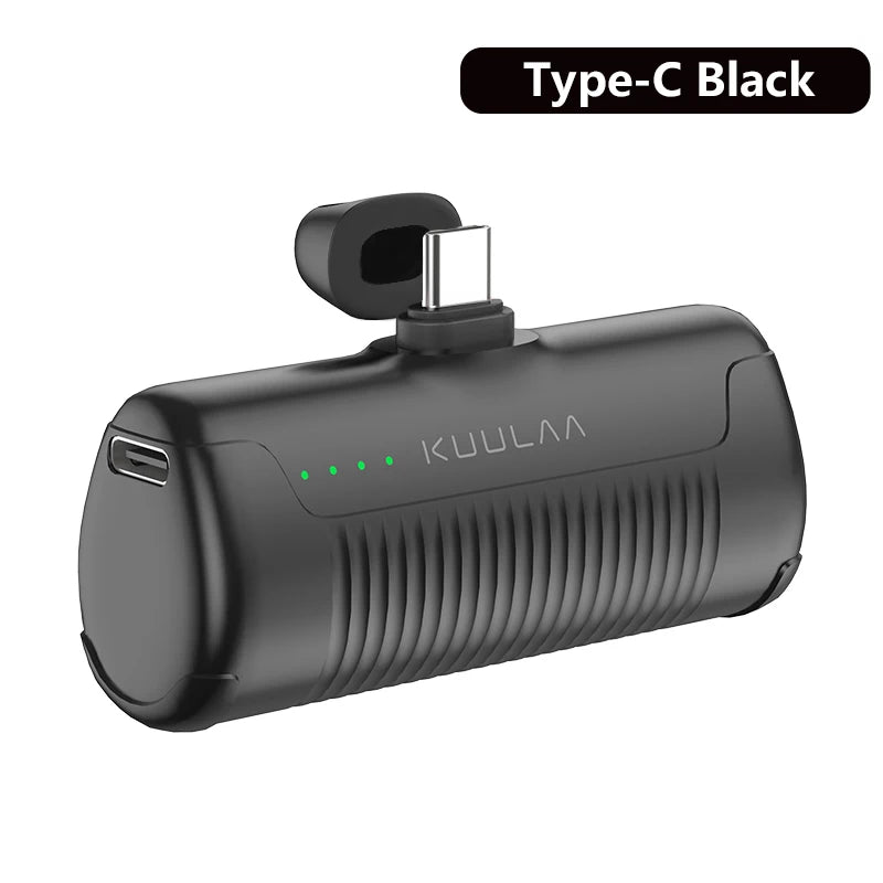 KUULAA Mini Power Bank 4500mAh - Portable Charger for iPhone 16 15 14 13 Pro Max & Samsung/Xiaomi - External Battery PowerBank