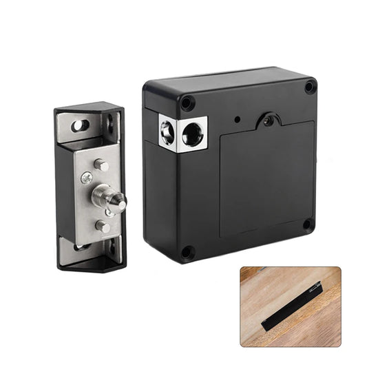 Smart Hidden RFID Cabinet Lock - 13.56MHz Electronic Drawer Lock for Wooden Doors, DIY Easy Installation