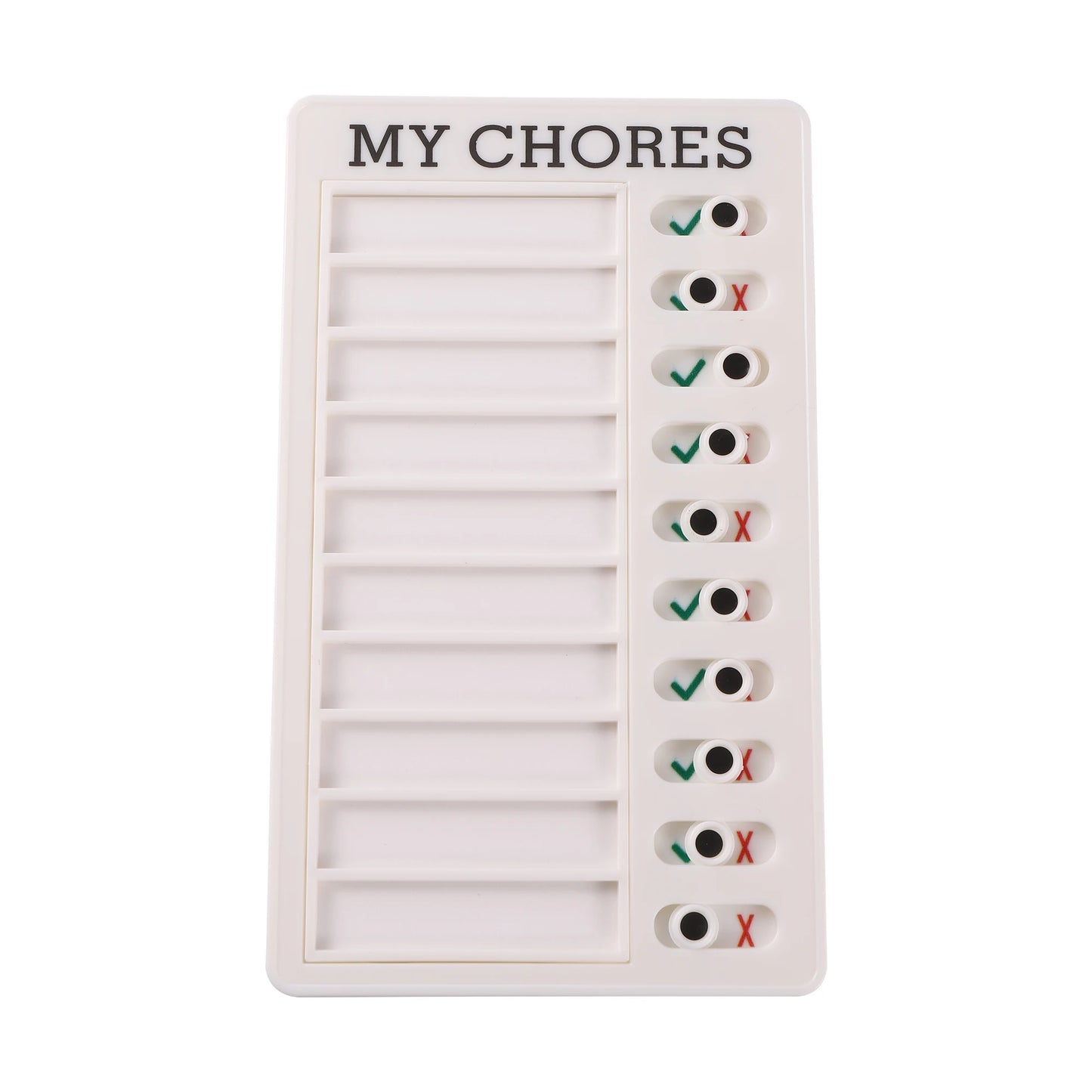 Reusable My Chores Checklist Daily Planner Memo Plastic Board Chore Chart Responsibility Behavior for Kid Self-discipline Card